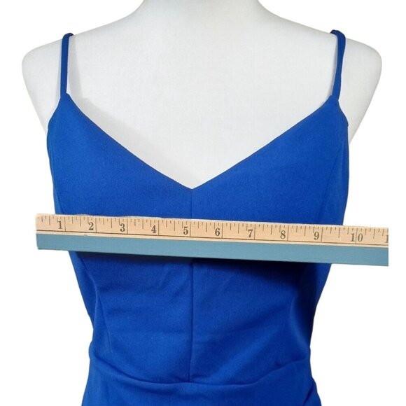 Emerald Sundae Womens Blue Asymmetrical Hem Spaghetti Strap Dress Size Large - Picture 5 of 9